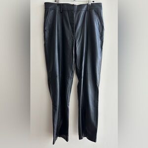 Na-Kd Women’s Black Faux Leather Straight Leg Pants, Size 42